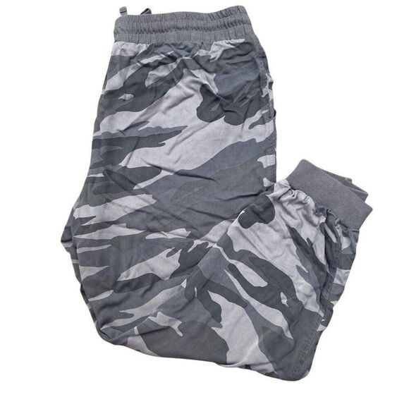 Splendid Joggers Women’s Size XL Rayon Lightweight Sweatpants Camo Gray Green - Picture 1 of 6
